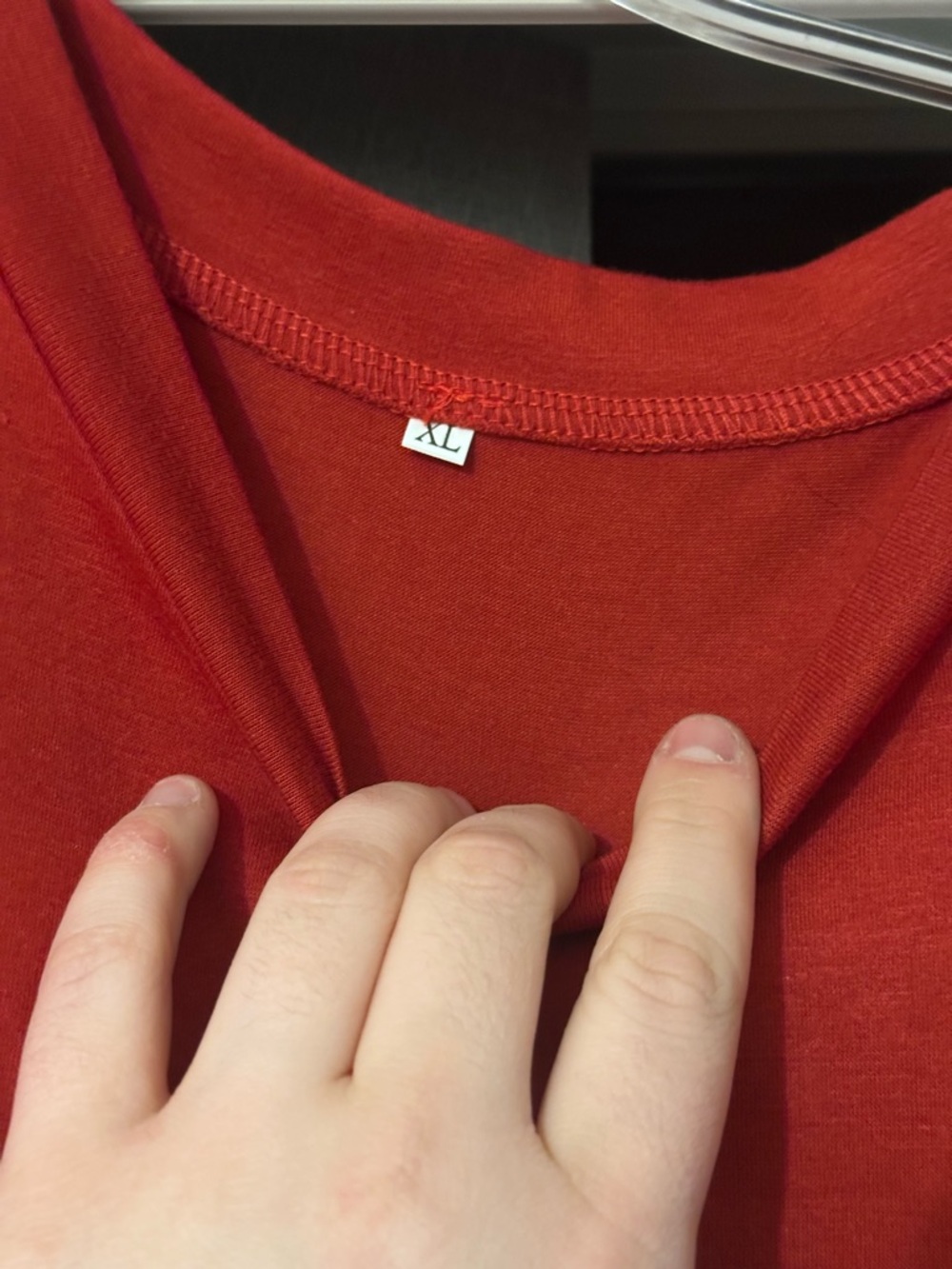 ❤️ Red Ruched Mini Dress – Side Tie Detail | Size XL (Runs Short) - Picture 9 of 10